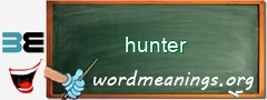 WordMeaning blackboard for hunter